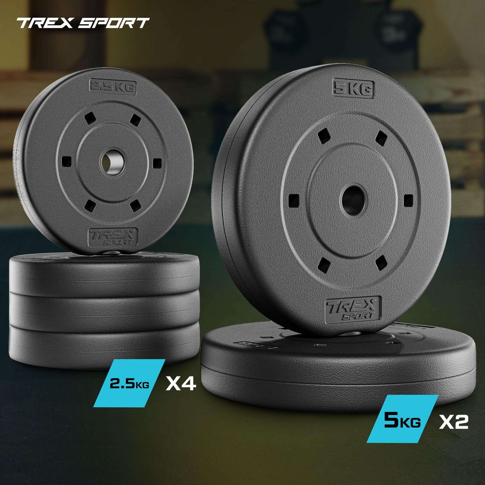 Zestaw obciążeń bitumicznych ze sztangą Trex Sport 66kg, gryf prosty 150cm 4/7