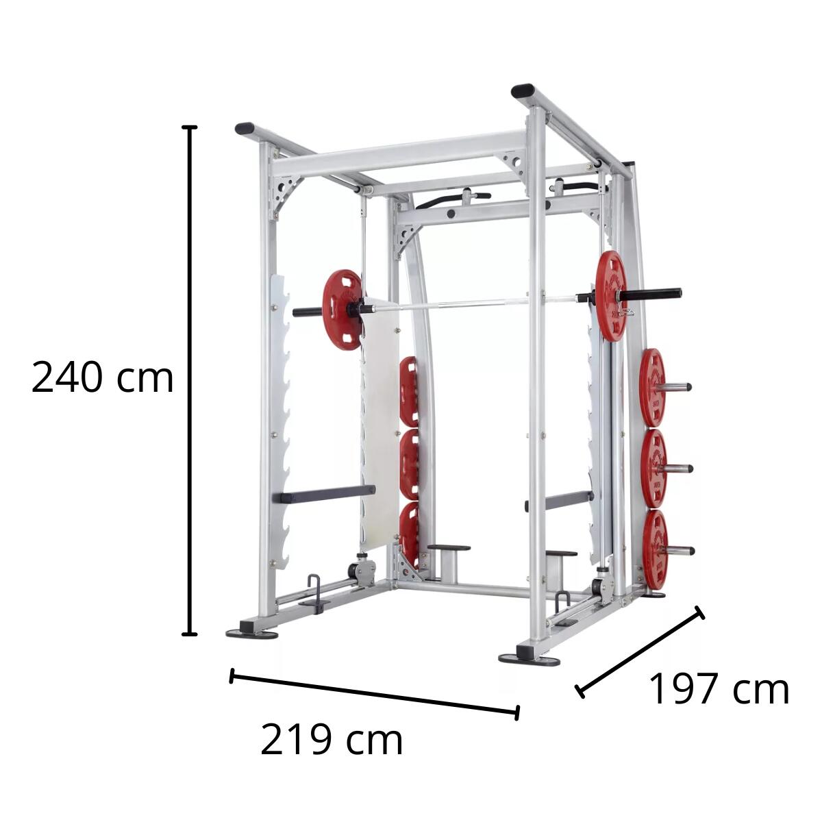 Smith Machine 3D avec contrepoids pour musculation intensive 3/4