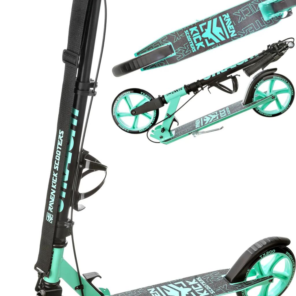 Сгъваема тротинетка Raven Straight Black/Mint 200mm съспирачка