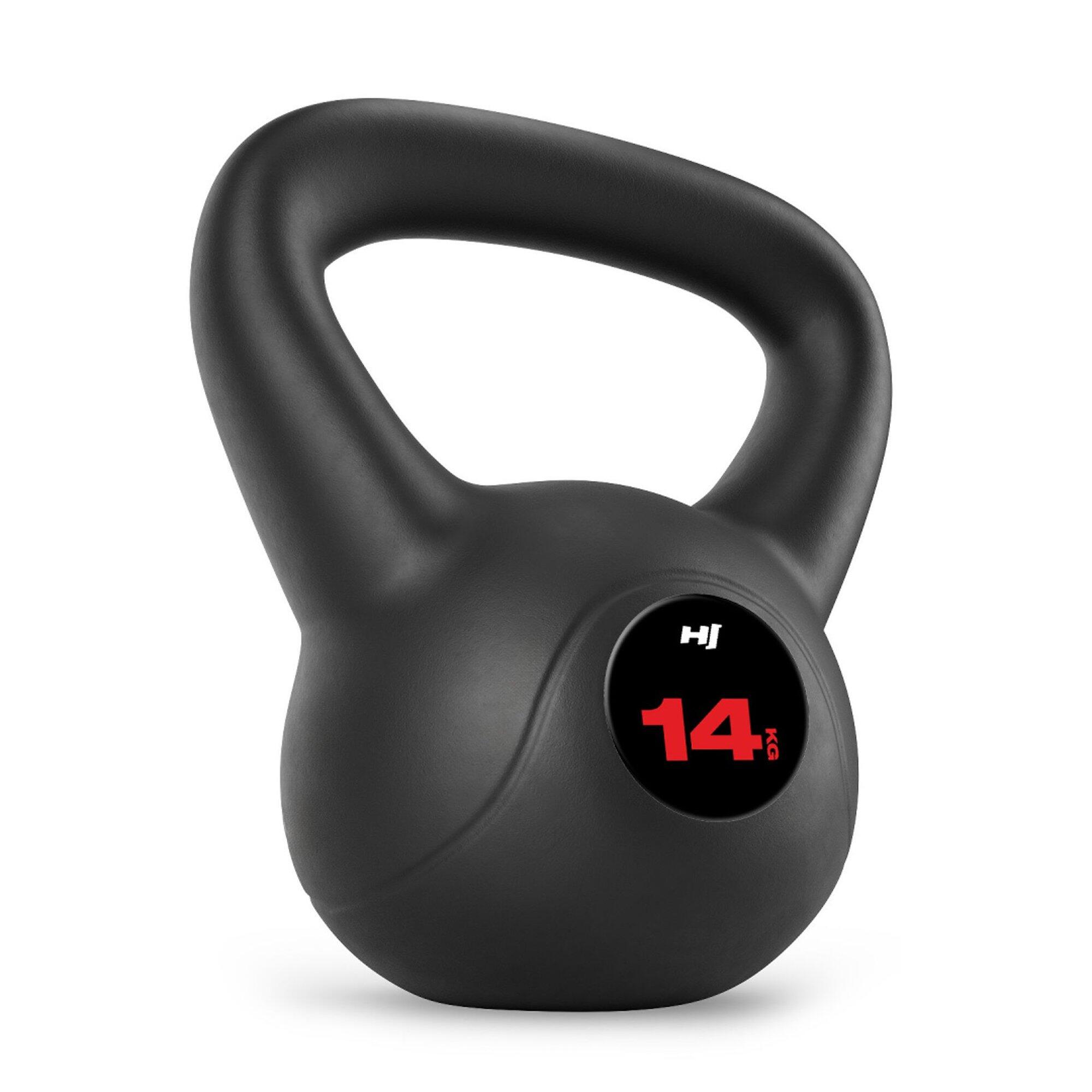 Kettlebell in vinile, con base piatta, antiscivolo, 14kg 4/6