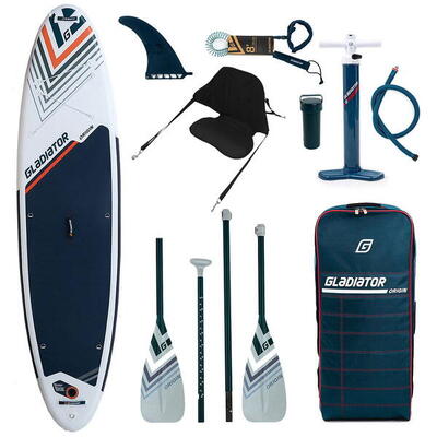 Gladiator origin 10'6" sup opblaasbaar board combo met een 2in1 kano peddel