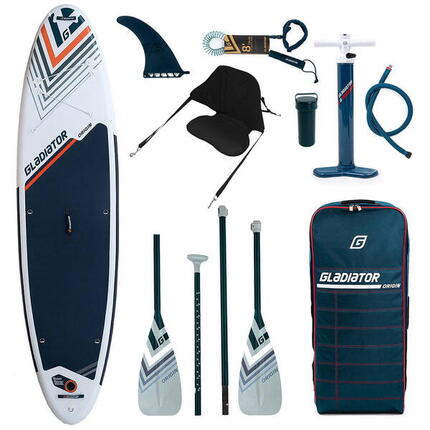 GLADIATOR Origin 10'6" SUP opblaasbaar board Combo met een 2in1 kano peddel