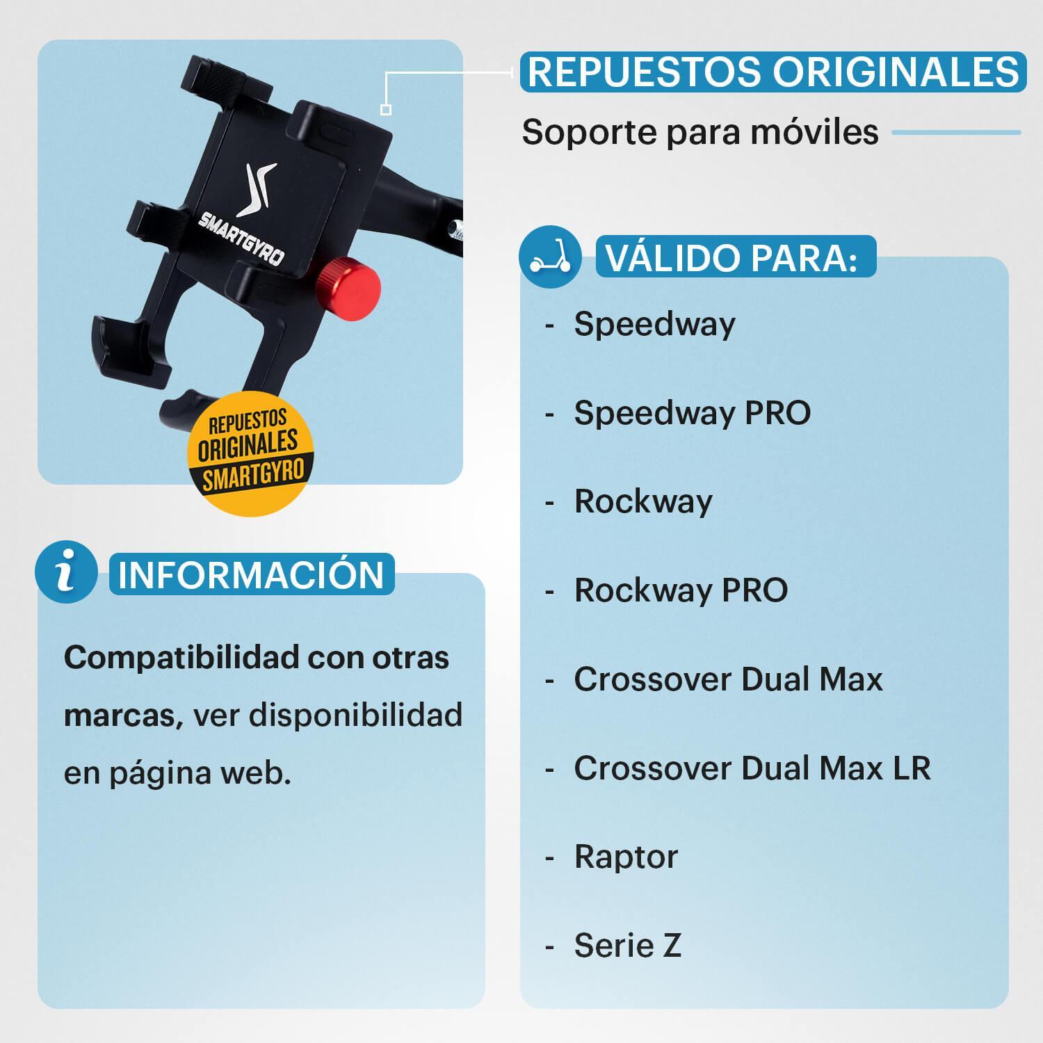 Soporte Móvil de Aluminio smartGyro para biciccletas y patinetes. 3/7