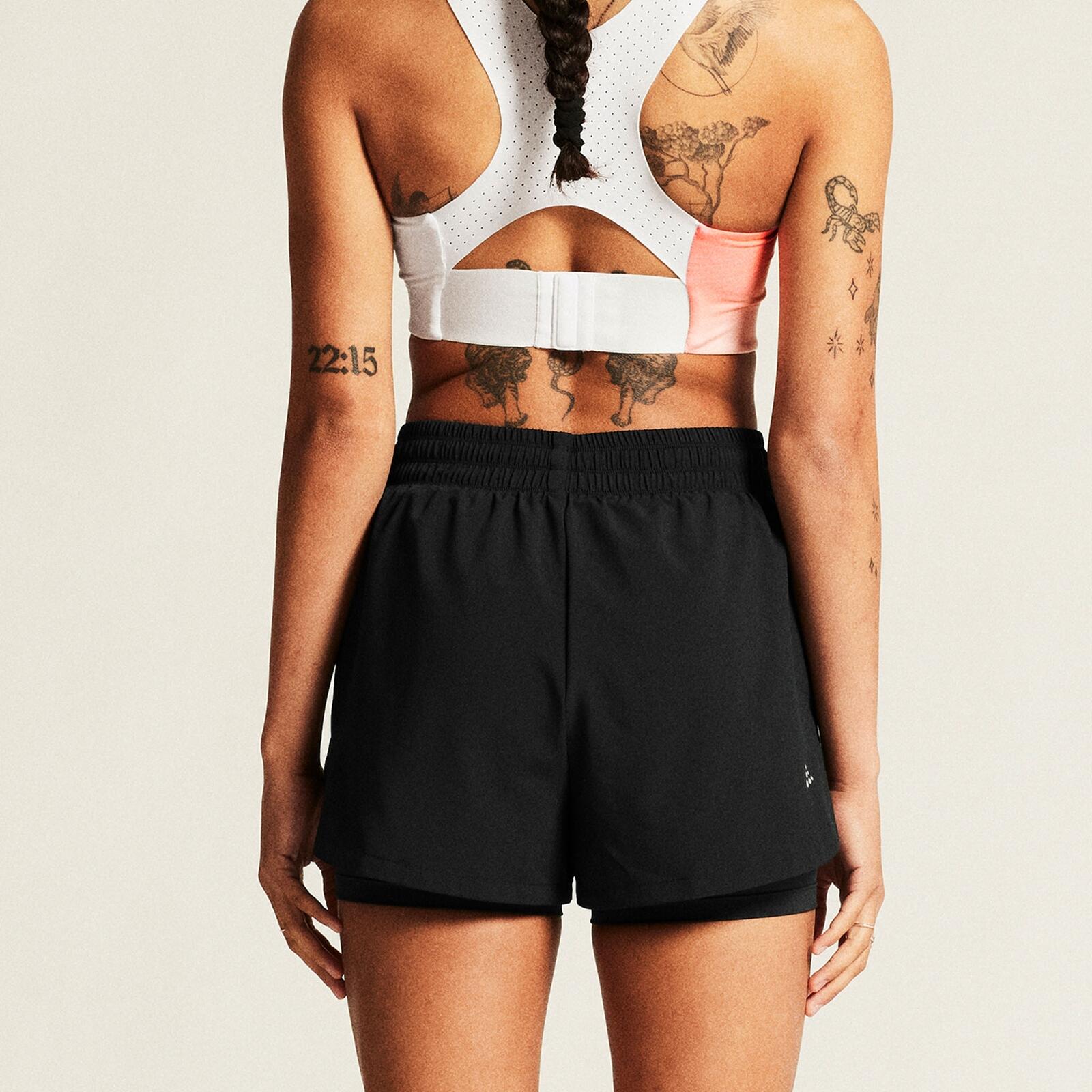 Craft ADV Essence Black Women's 2-in-1 Shorts 6/6