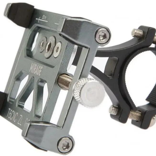 Mirage G20 Aluminum Phone Holder - Gray for Safe Riding