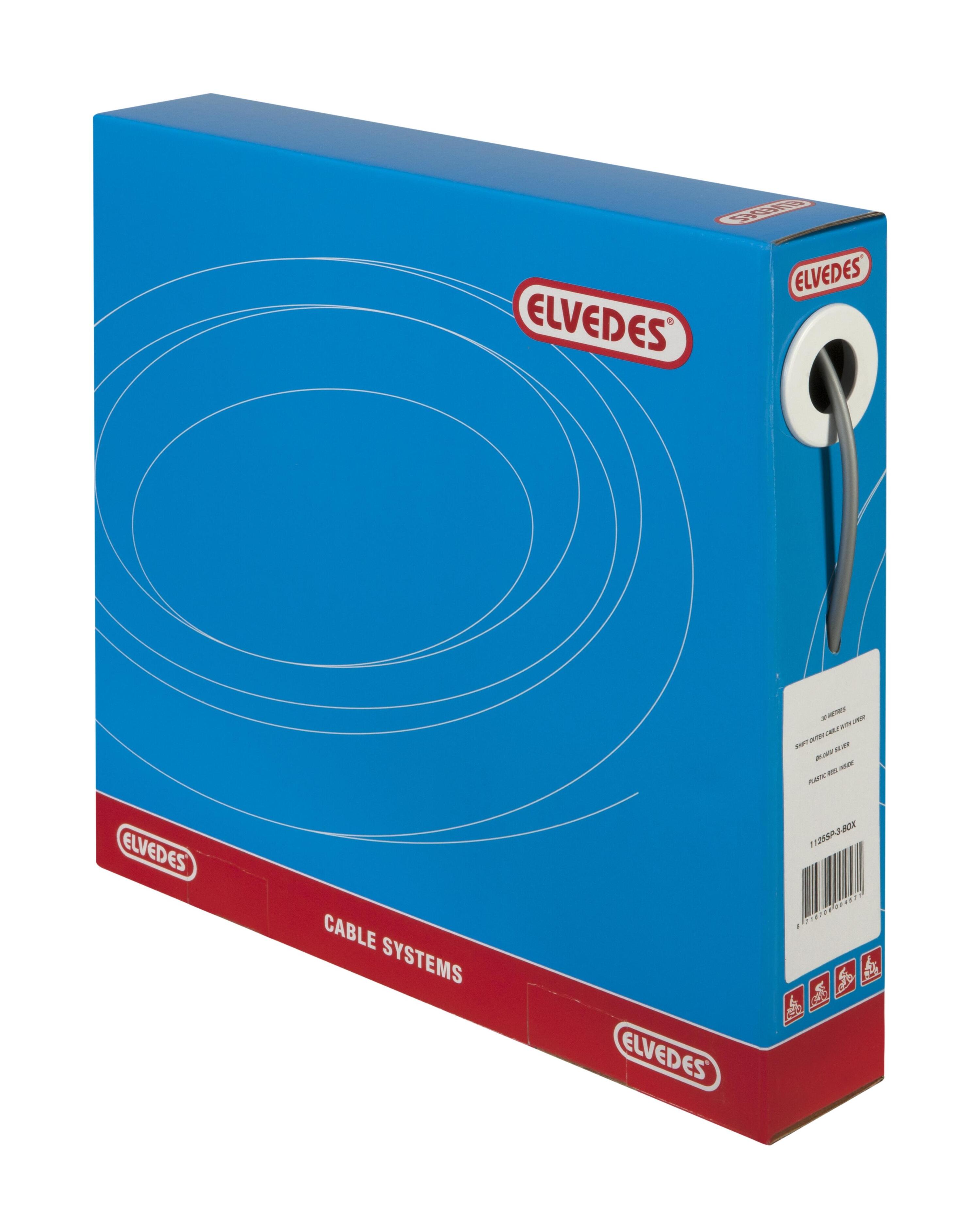 ELVEDES Elvedes Cavo Esterno Cambio 30 m ø 5,0 mm Teflon Argento.