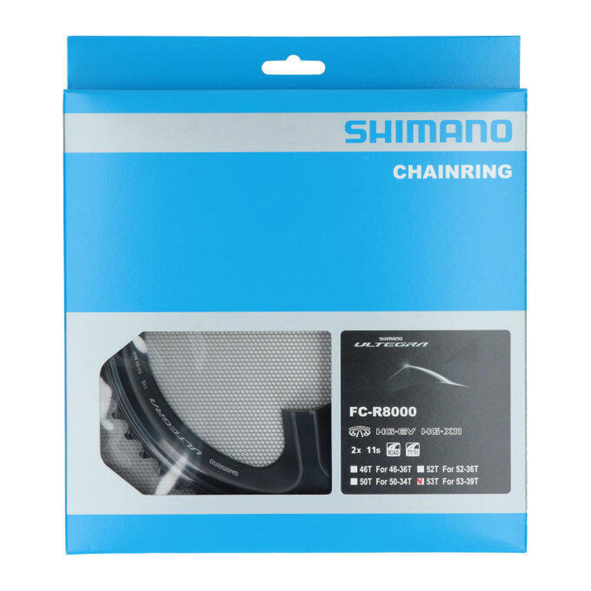 Shimano - Plateau Ultegra Fc-r8000 2x11 Vitesses - 53 Dents (mw) - Noir - Plateau De Pédalier - Noir - Taille Unique - Decathlon