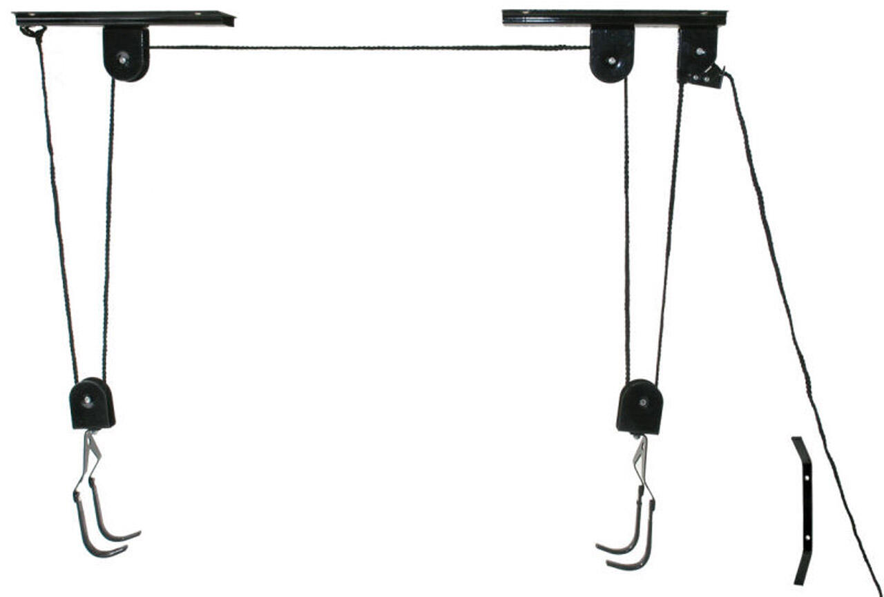 Elevateur de vélos Crochets noir - jusqu'à 20kg - Système de suspension 1/3