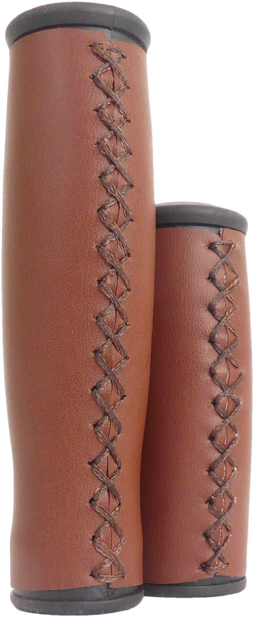 The Edge City Gatchles - Art Leather Bicycle Poignées 135 92 mm brun foncé 1/4