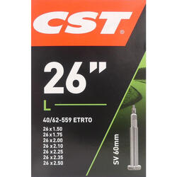 CST Chambre à air 26x1.75-2.30 ETRTO 47 62-559, Valve Presta 60mm