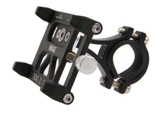 Mirage Supporto Telefono G20 Alluminio - Nero per Manubri 22–25 mm.