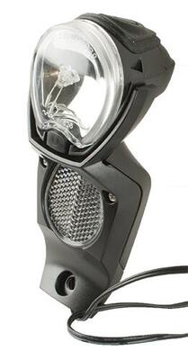Koplamp light vision v2 voor naafdynamo - zwart