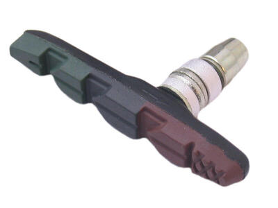 Promax remblokset v-brake 70mm - driekleurig (bruin. zwart. groen)