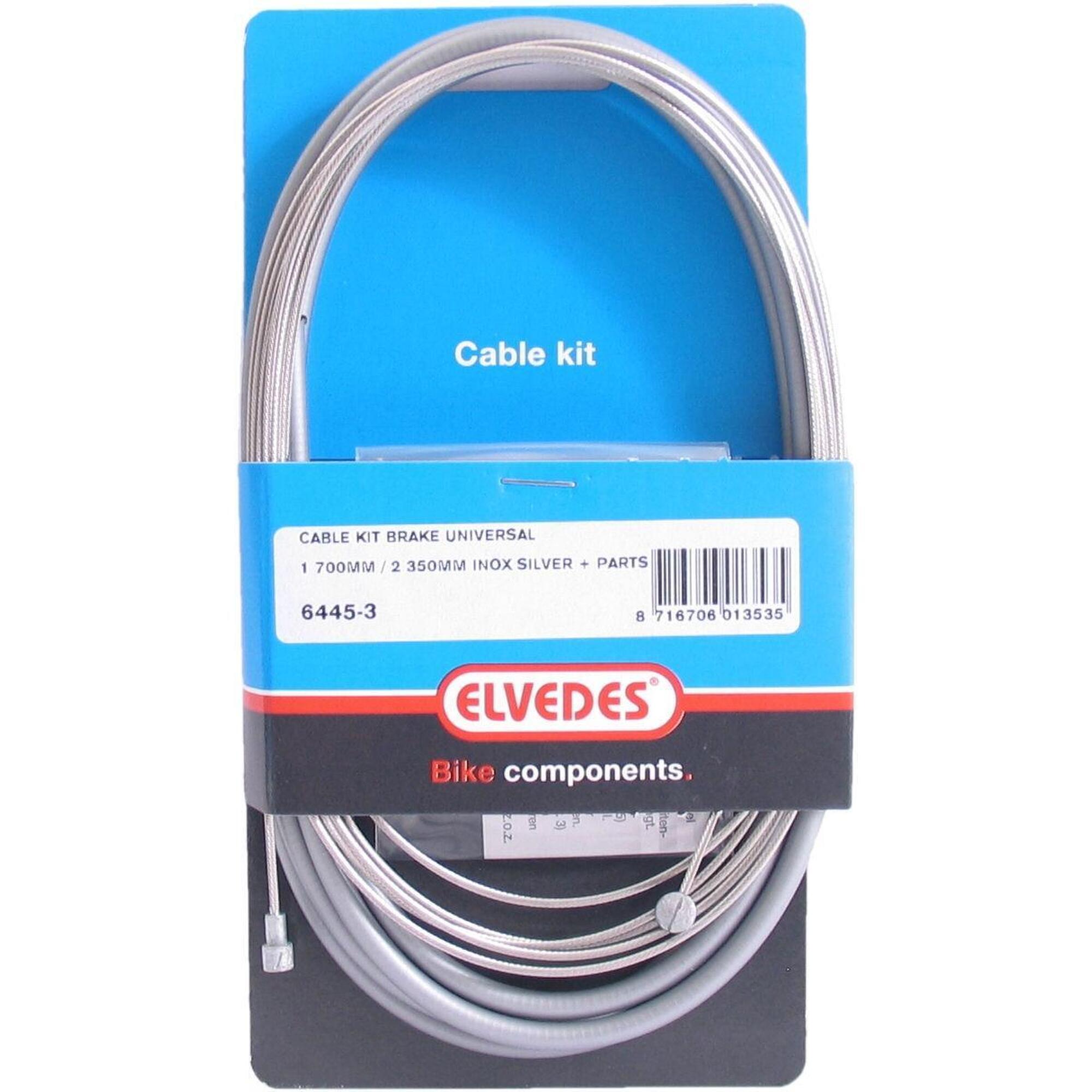 Kit de Câbles de Frein Universel 1700 2350 mm Acier Inoxydable Argent