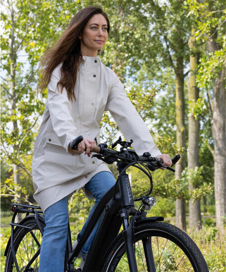 Mirage Regenjacke Rainfall Trenchcoat, XL, Polyester Soft Touch, Off-White