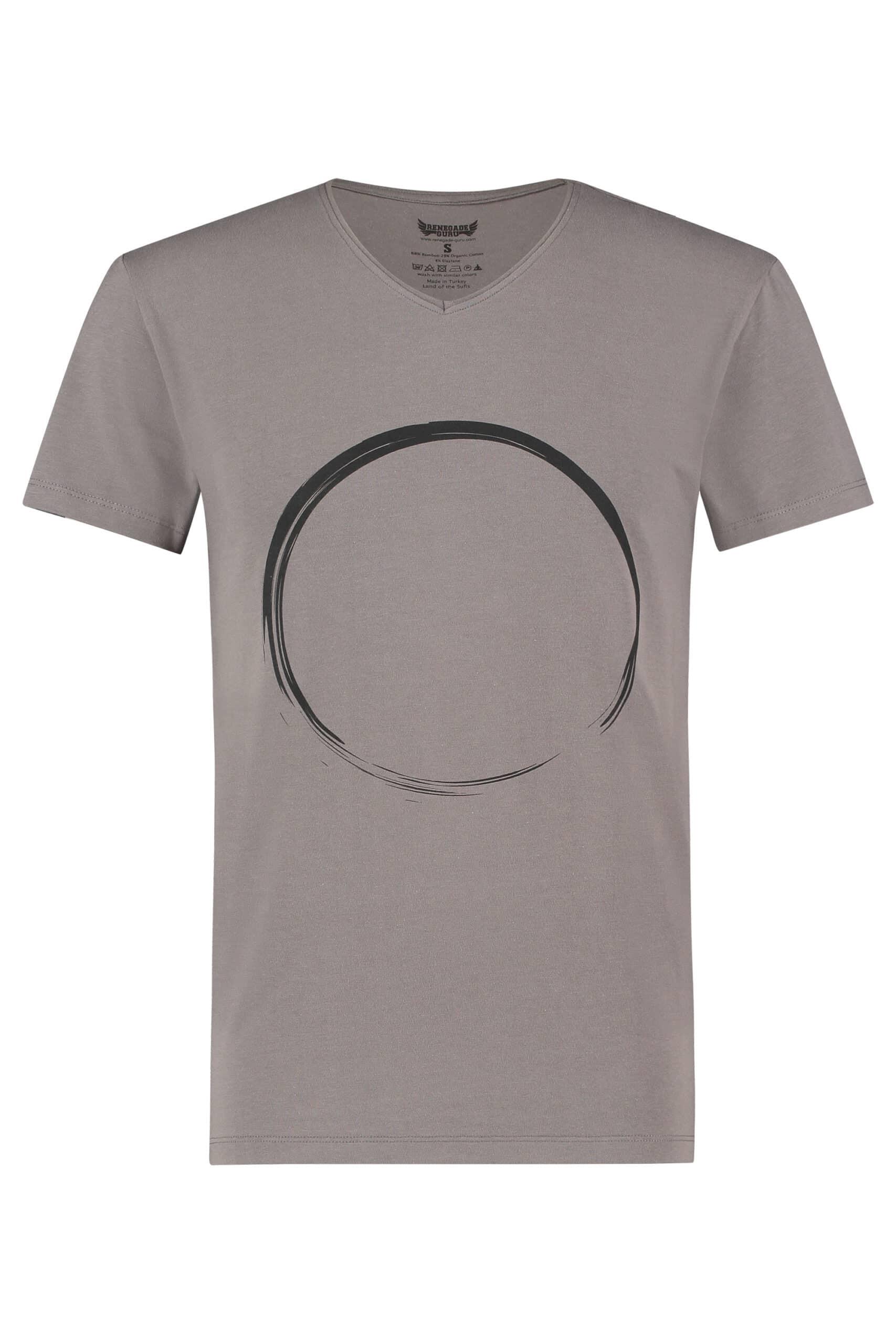 T-shirt Moksha Zen - Col en V à la hanche, doux et confortable - Gris 4/5