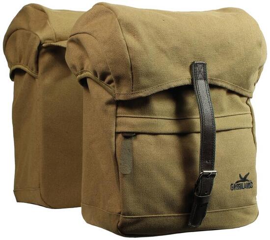 Greenlands borsa doppia da viaggio per bici 40 L 30x37x17 cm beige.