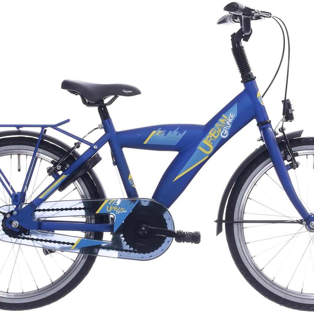 Bikefun Urban City 20-inch kids bike, coaster hub brake, cobalt blue.