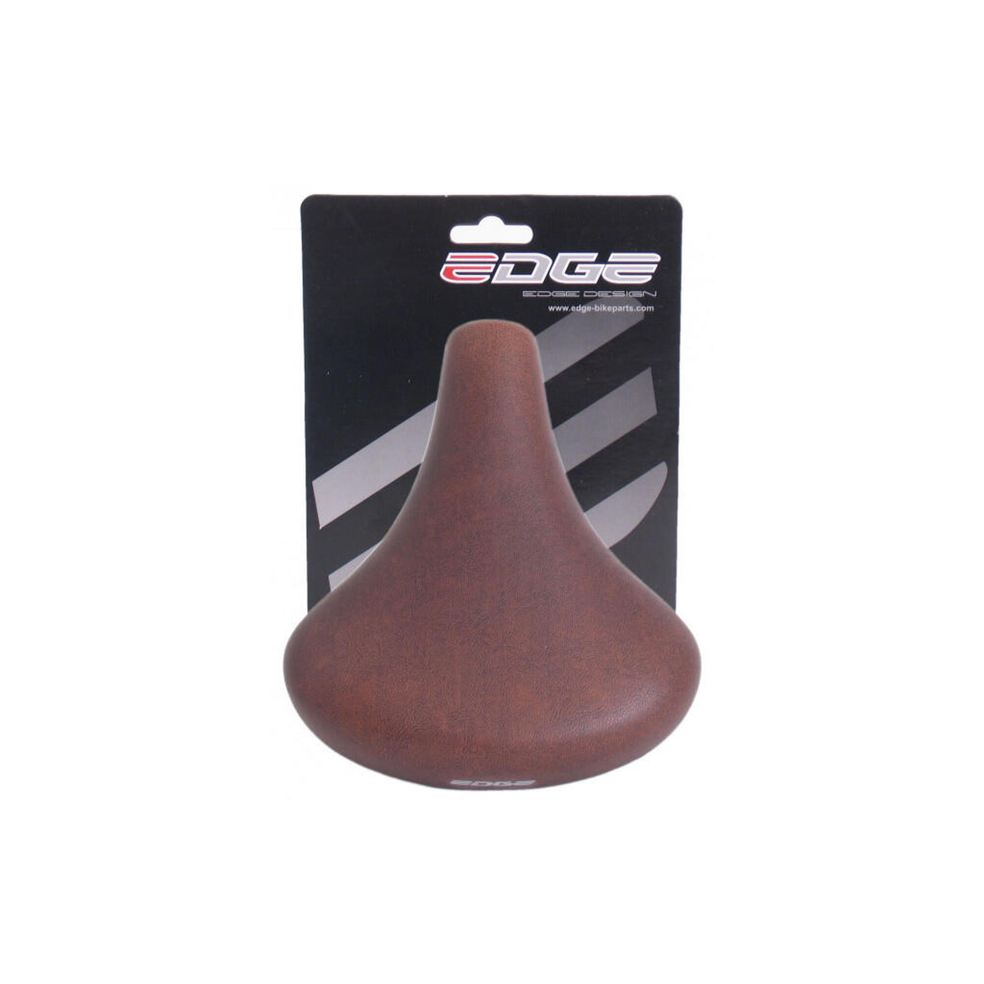 Edge - Selle De Vélo Ville Retro - Marron Foncé - Selle De Vélo - Noir - Taille Unique - Decathlon