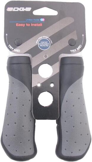 Edge Ergo City Poignées de vélo - 135 mm - Gris noir