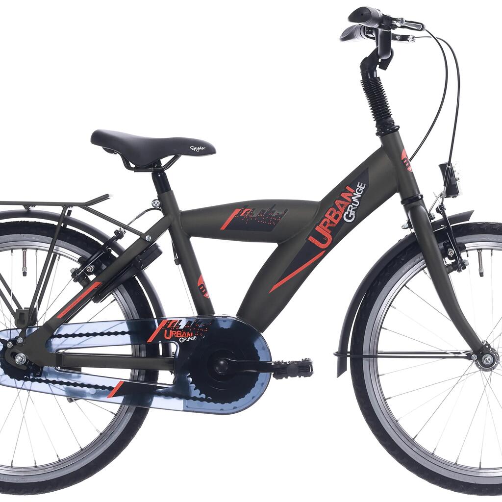 Bikefun Urban City 20-inch Kids Bike, Matte Green.
