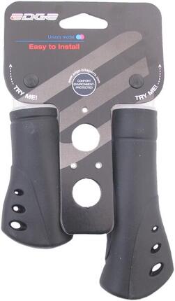 Les poignées Ergo Venti bord - 22 mm - caoutchouc - 125 + 92 mm - 119g - noir
