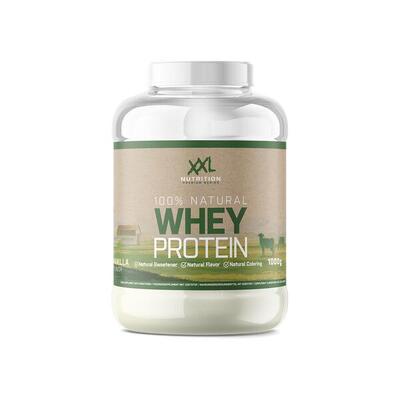 100% natural whey protein - whey proteïne - vanille - 1000 gram (33 shakes)