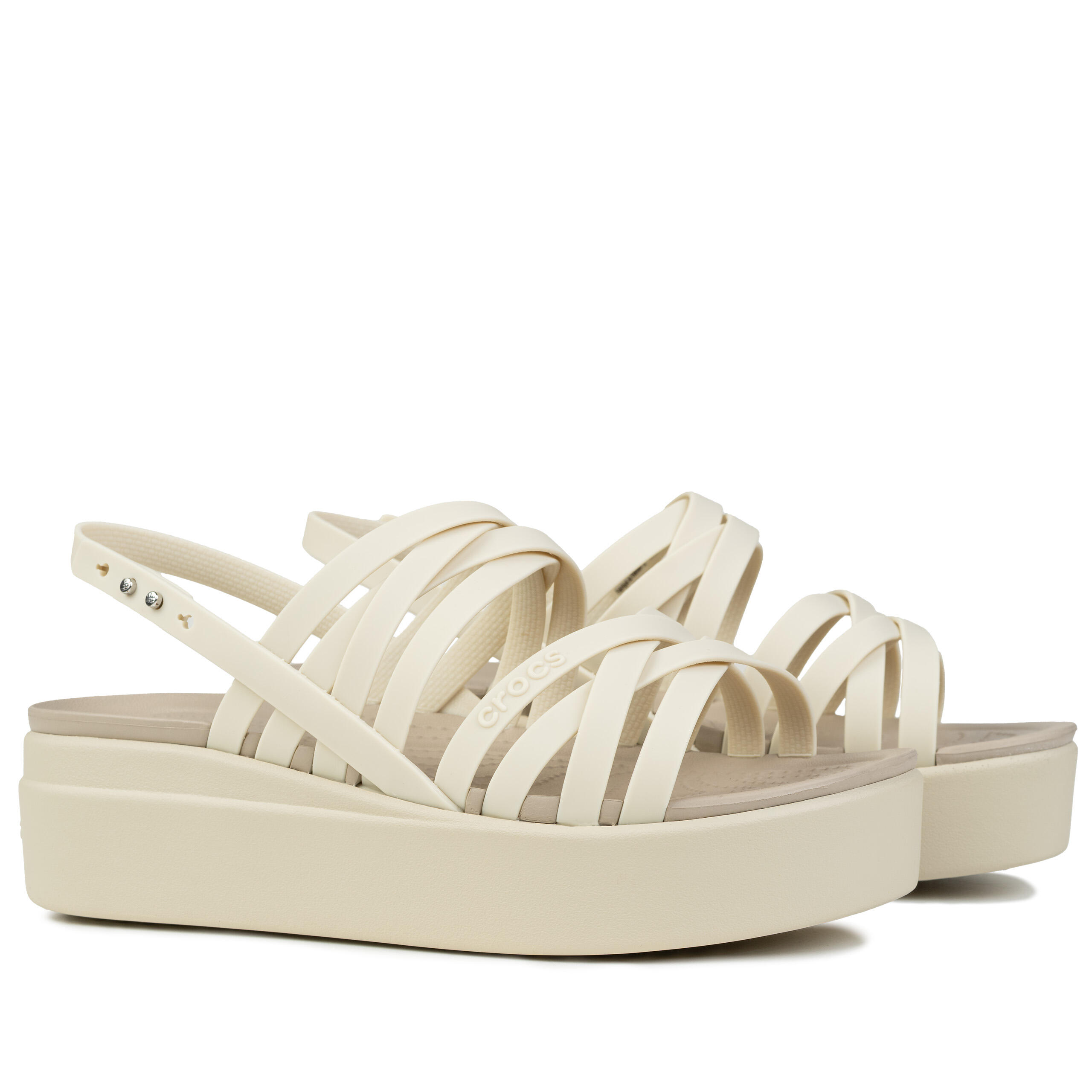 Sandały damskie na basen Crocs BROOKLYN STRAPPY LOWWDG 7/7