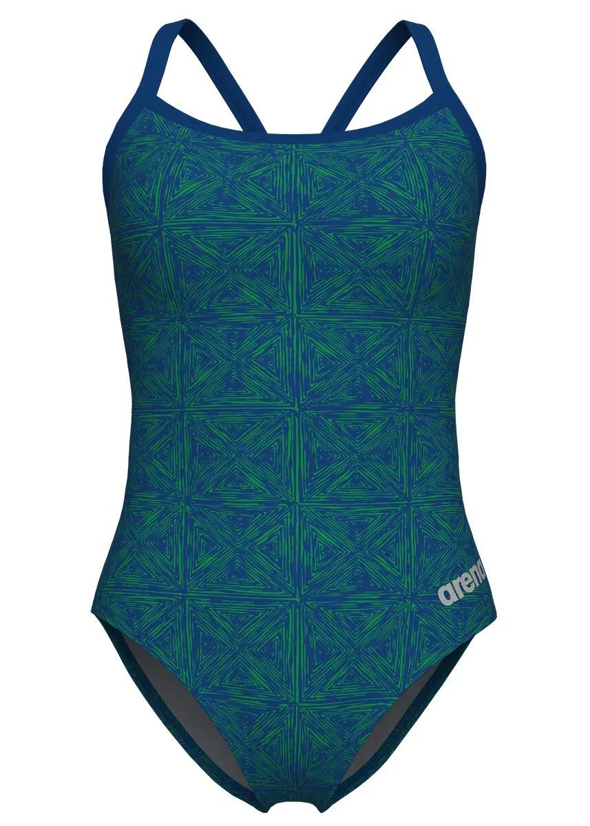 Arena Maillot de bain une pièce pour femme, motif abstrait, dos nu clair - 5/6