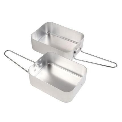 Camping Leichtes Kochgeschirr-Set für Erwachsene - Silber