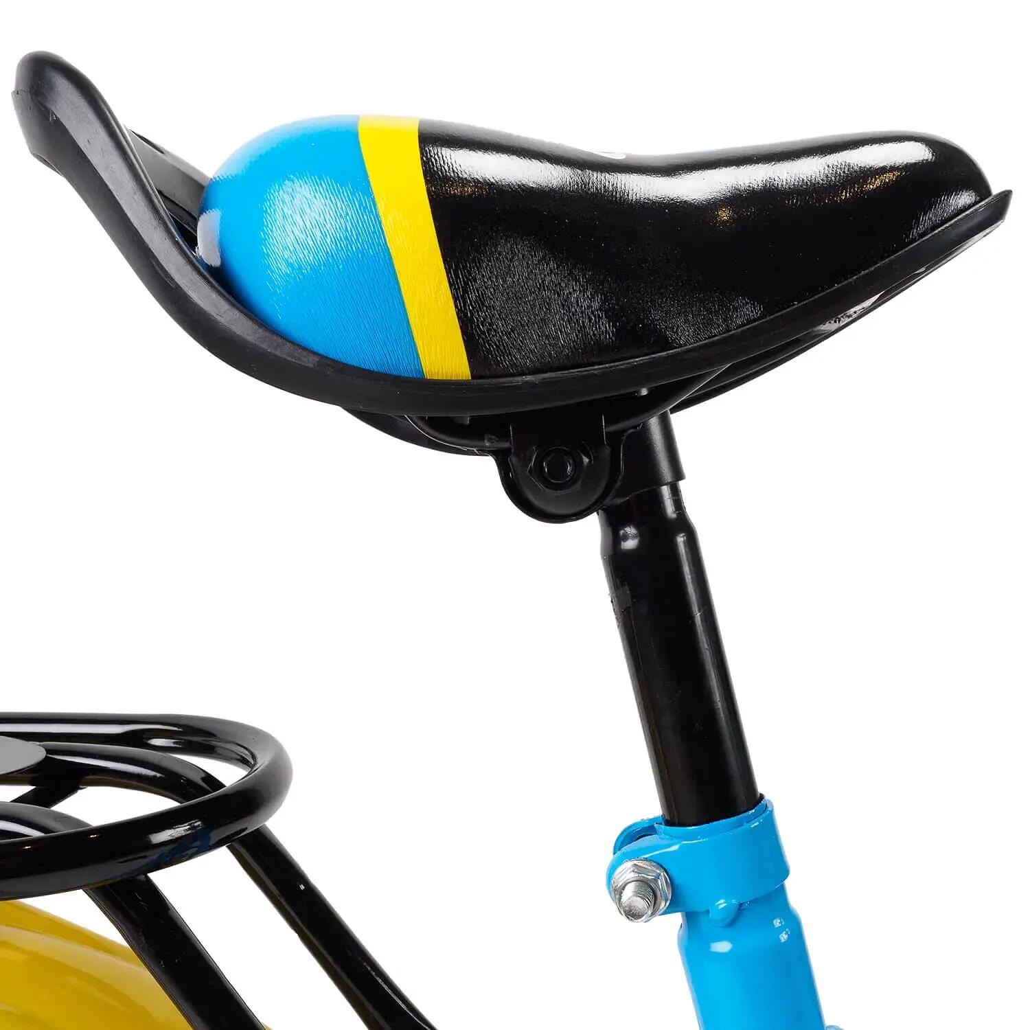 Bicicleta copii 5-7 ani cu roti ajutatoare Blue Arrow, 16 inch, blue galben 6/7