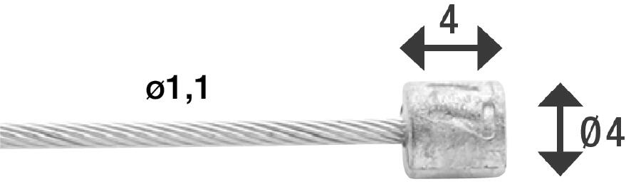 Elvedes Binnen Schakel Kabel 2250mm met 49 Draadjes 2/4