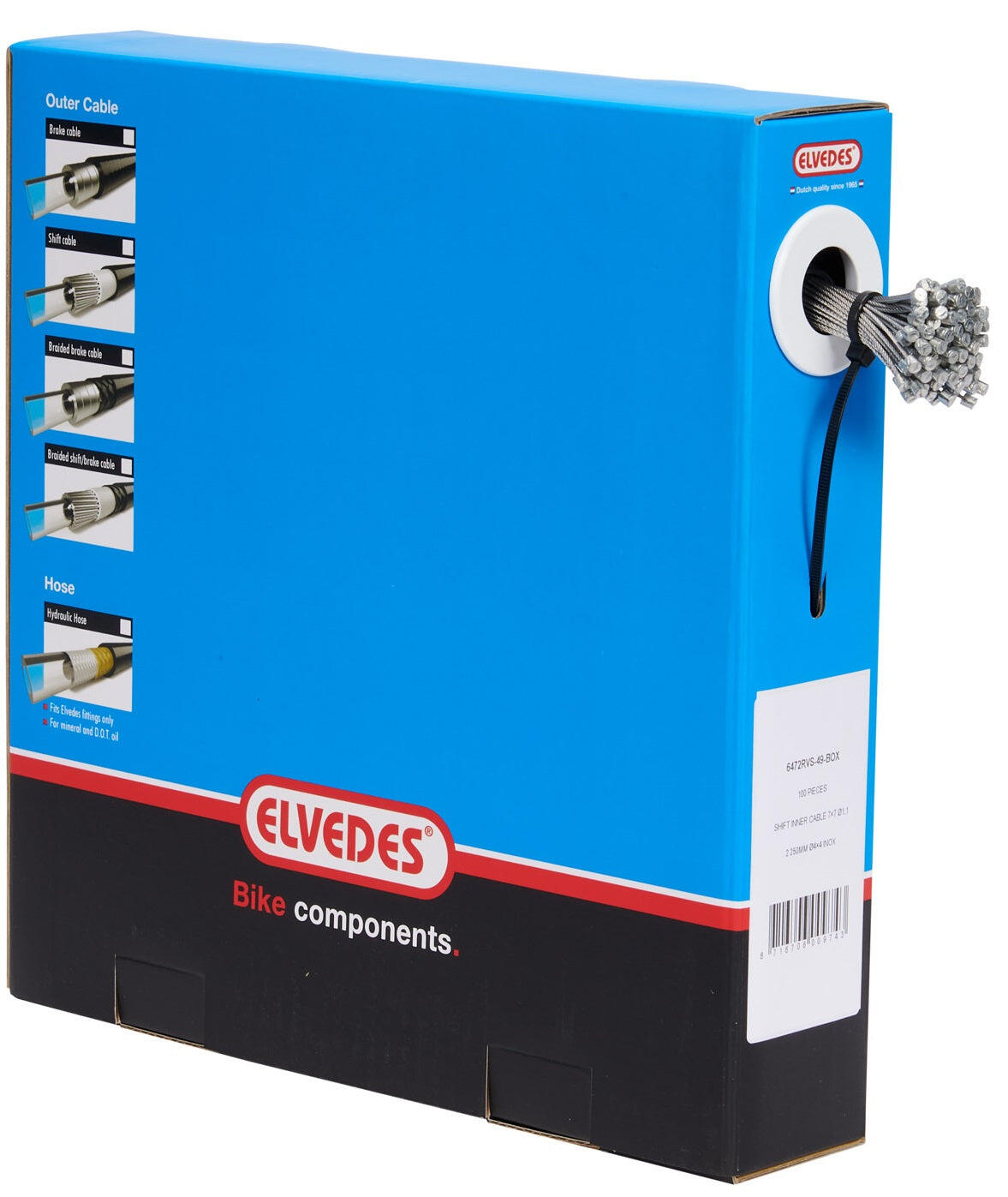 Elvedes Binnen Schakel Kabel 2250mm met 49 Draadjes 1/4