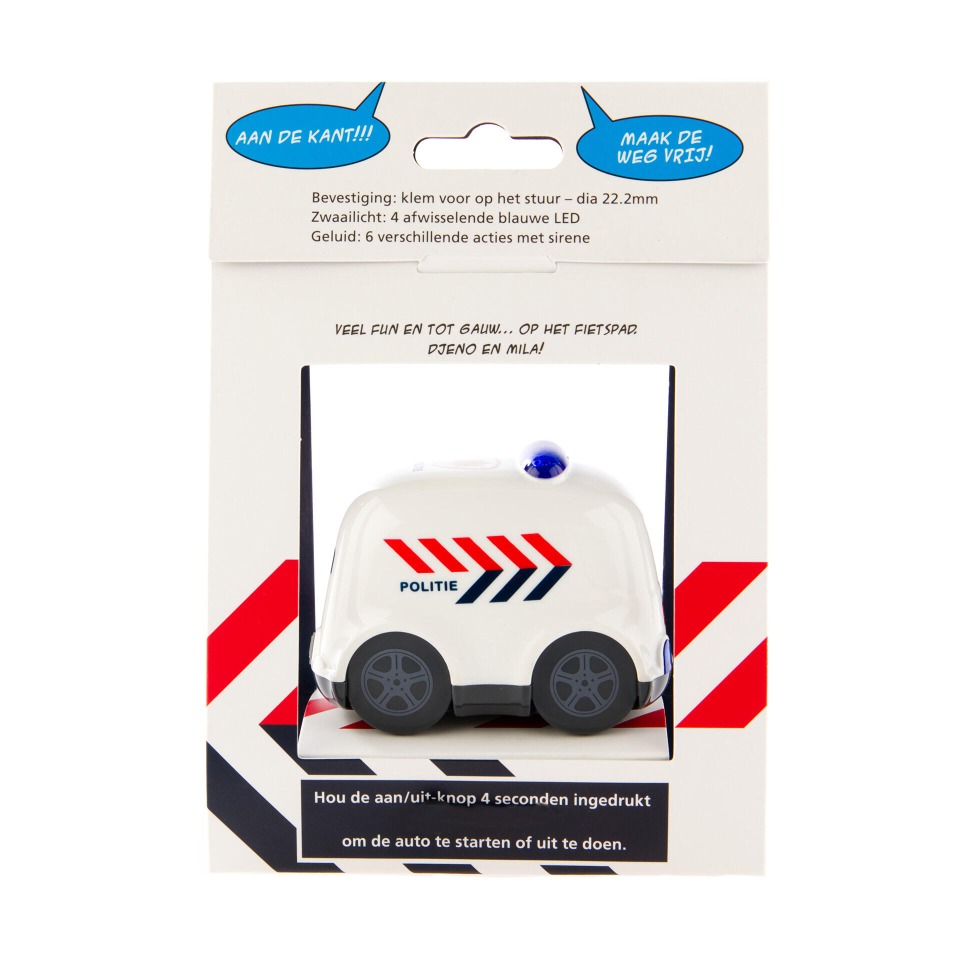 PexKids Clacson Finn auto della polizia con sirena e LED. 4/6