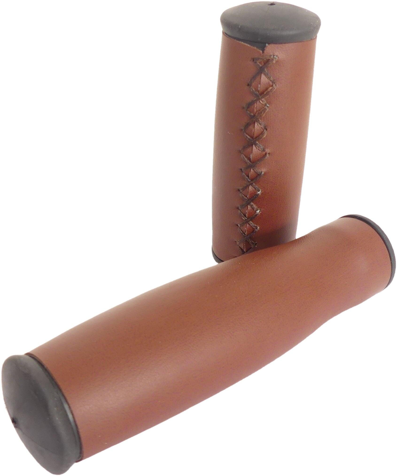 The Edge City Gatchles - Art Leather Bicycle Poignées 135 92 mm brun foncé 4/4