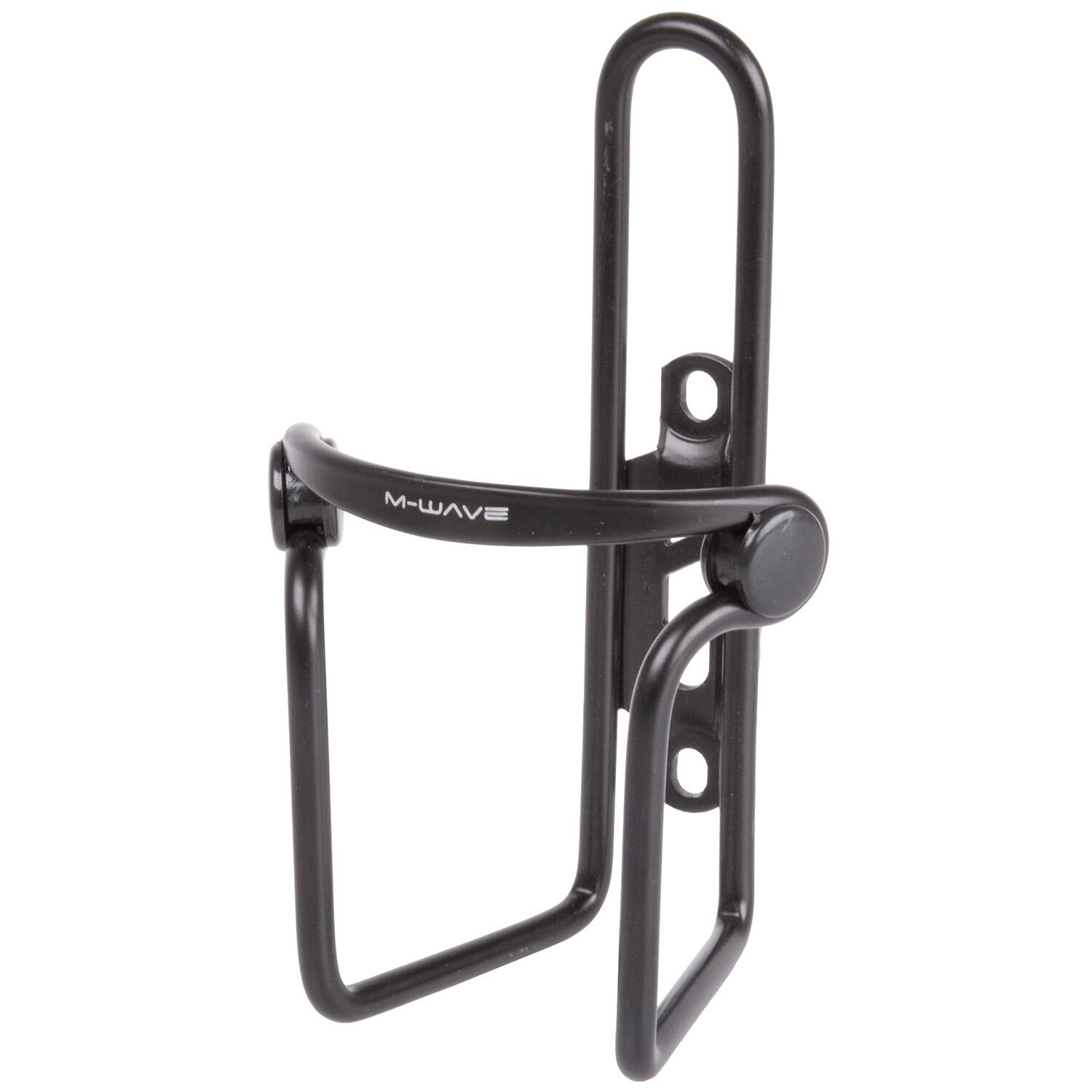 M-Wave Support de Bouteille en Aluminium avec Pinces en PVC Noires 2/2