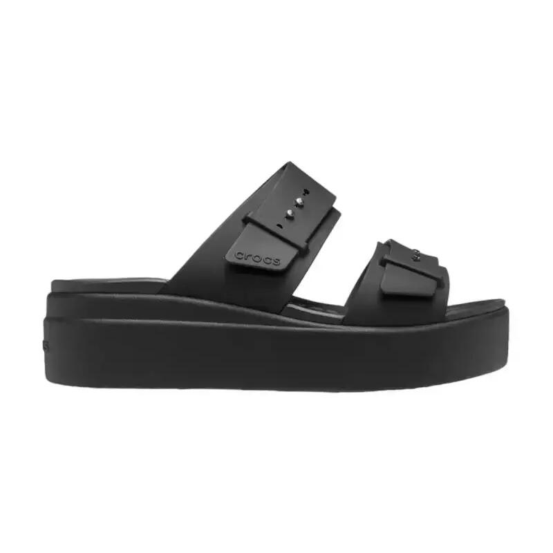 Mules Crocs BROOKLYN BUCKLE LOWWDG Noir