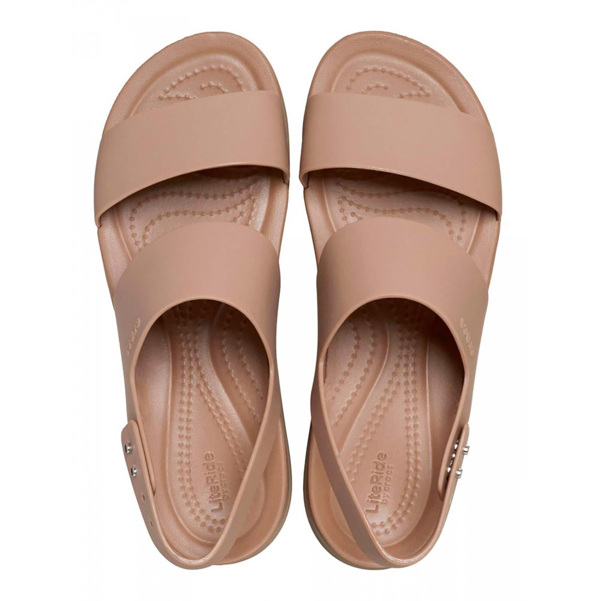 Crocs - Coin compensé look Brooklyn marron 206453-ZEL 4/5