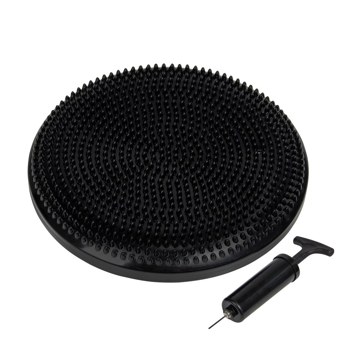 Virtufit - Balance Cushion - Wobble Cushion - Air Stepper Pad - Avec Pompe - Noir - Oreiller - Noir - Taille Unique - Decathlon