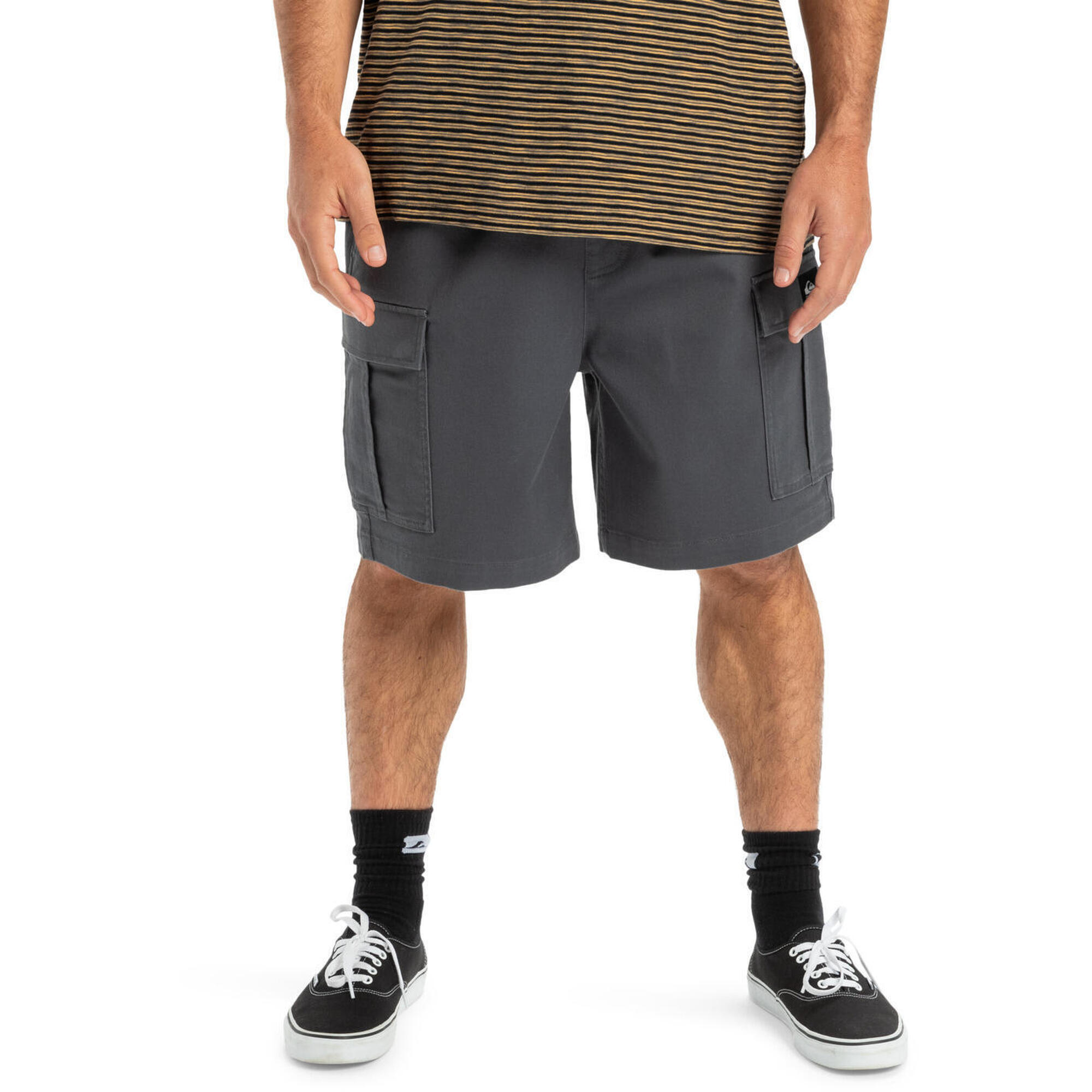 Quiksilver - Short De Marche Cargo Taxer 19" Noir Homme - Short - Noir - Decathlon