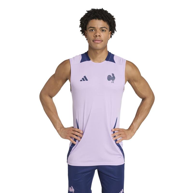 Débardeur d'entrainement Adidas France Rugby Lilas