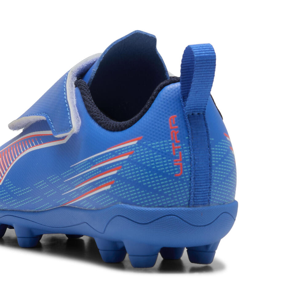 Dziecięce buty piłkarskie ULTRA 6 PLAY FG/AG PUMA Ultra Blue White Glowing Red