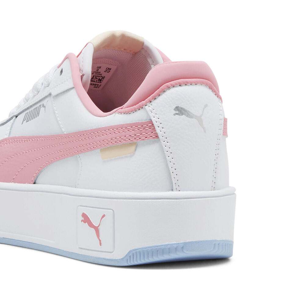 Młodzieżowe sneakersy Carina Street PUMA White Pinkscape Silver Pink Metallic