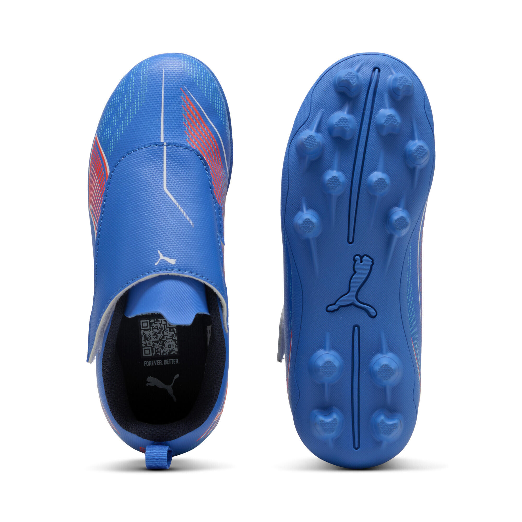 Chuteiras de futebol infantil leve e aderência Ultra 6 Play Fg/Ag PUMA 4/7