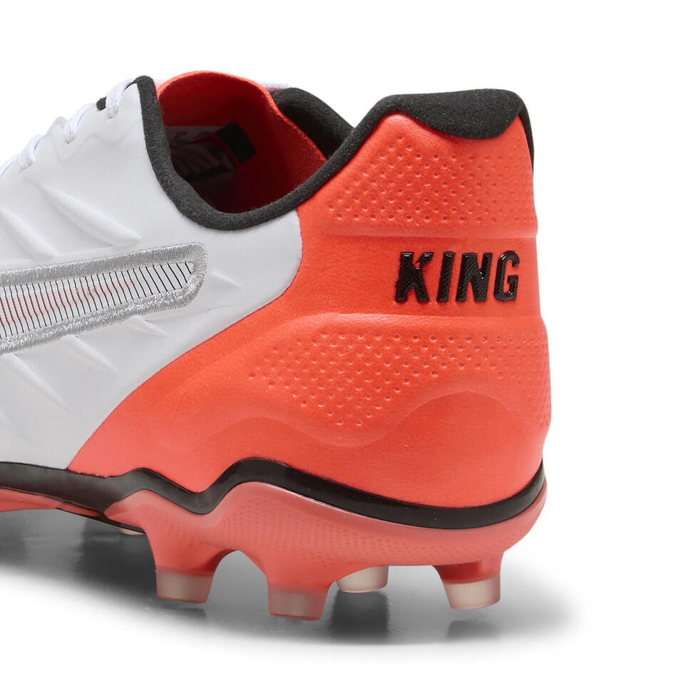 Buty piłkarskie unisex KING PRO FG/AG PUMA White Silver Glowing Red Metallic