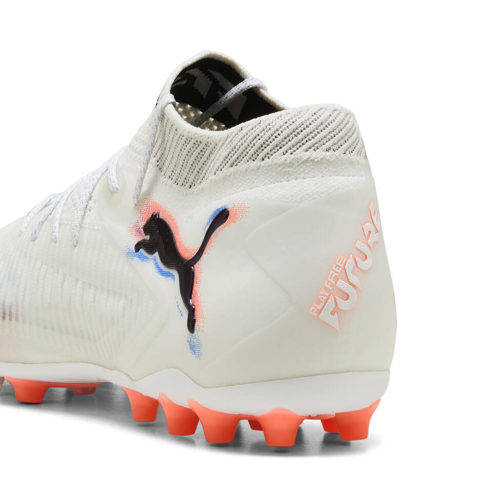 Buty piłkarskie unisex FUTURE 8 ULTIMATE MG PUMA White Black Glowing Red