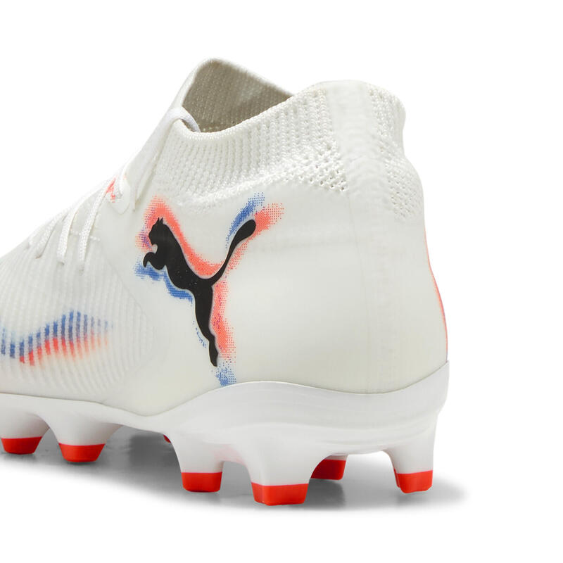 Młodzieżowe buty piłkarskie FUTURE 8 PRO FG/AG PUMA White Black Glowing Red