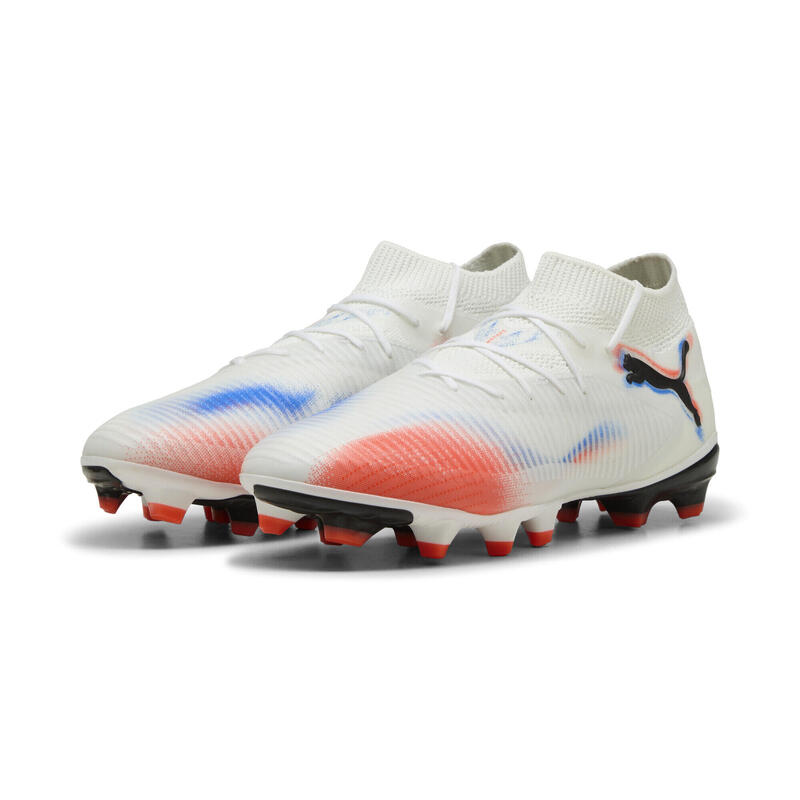 Damskie buty piłkarskie FUTURE 8 PRO FG/AG PUMA White Black Glowing Red