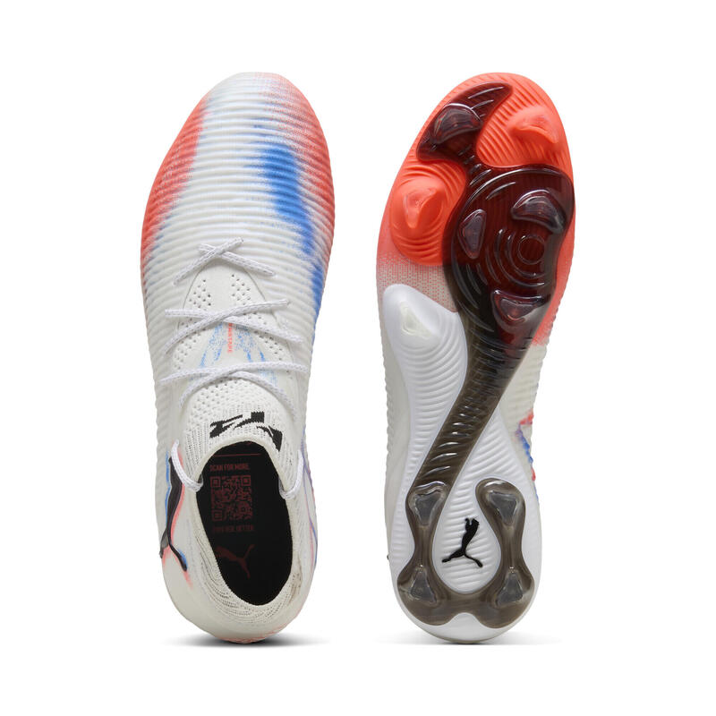 Buty piłkarskie unisex FUTURE 8 ULTIMATE FG PUMA White Black Glowing Red