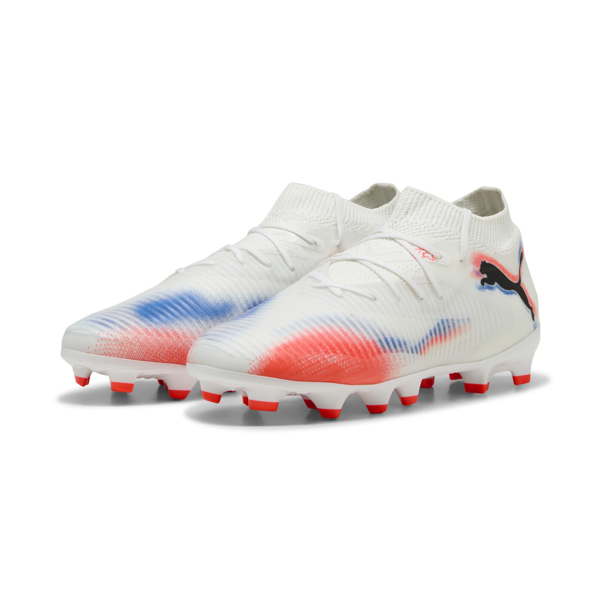 Puma - Chaussures De Football Future 8 Pro Fg/ag Enfant Et Adolescent Puma - Chaussures De Football - Blanc|noir|rouge - Decathlon